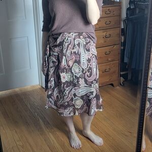 Paisley Silk Skirt